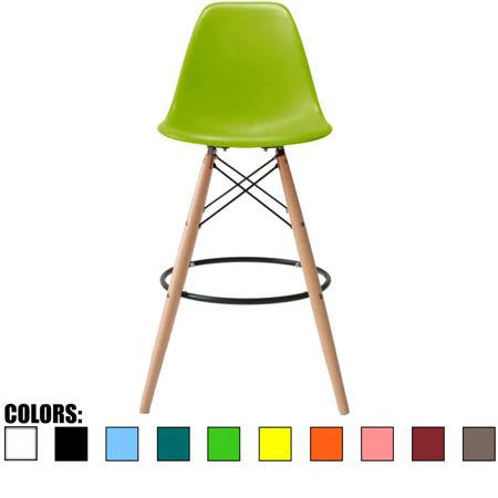 Green 28 inch Plastic Bar Stool with Backs M597