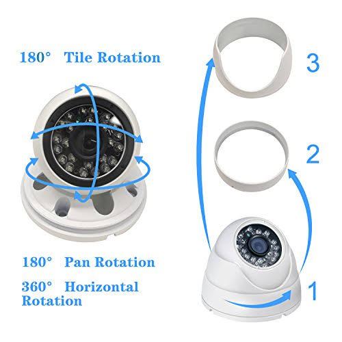 Dome Security Camera 2.8mm-12mm Varifocal Lens 100ft K3270