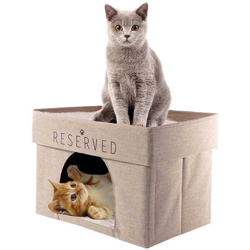 2-Tier Collapsible Cat Cave O8538