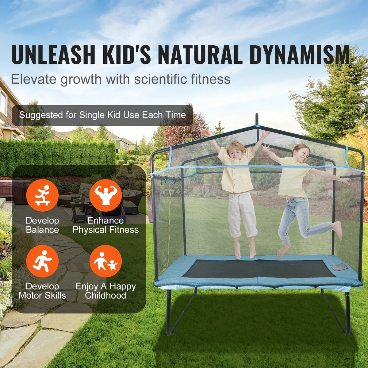 6FT Trampoline with Enclosure Net Z2999