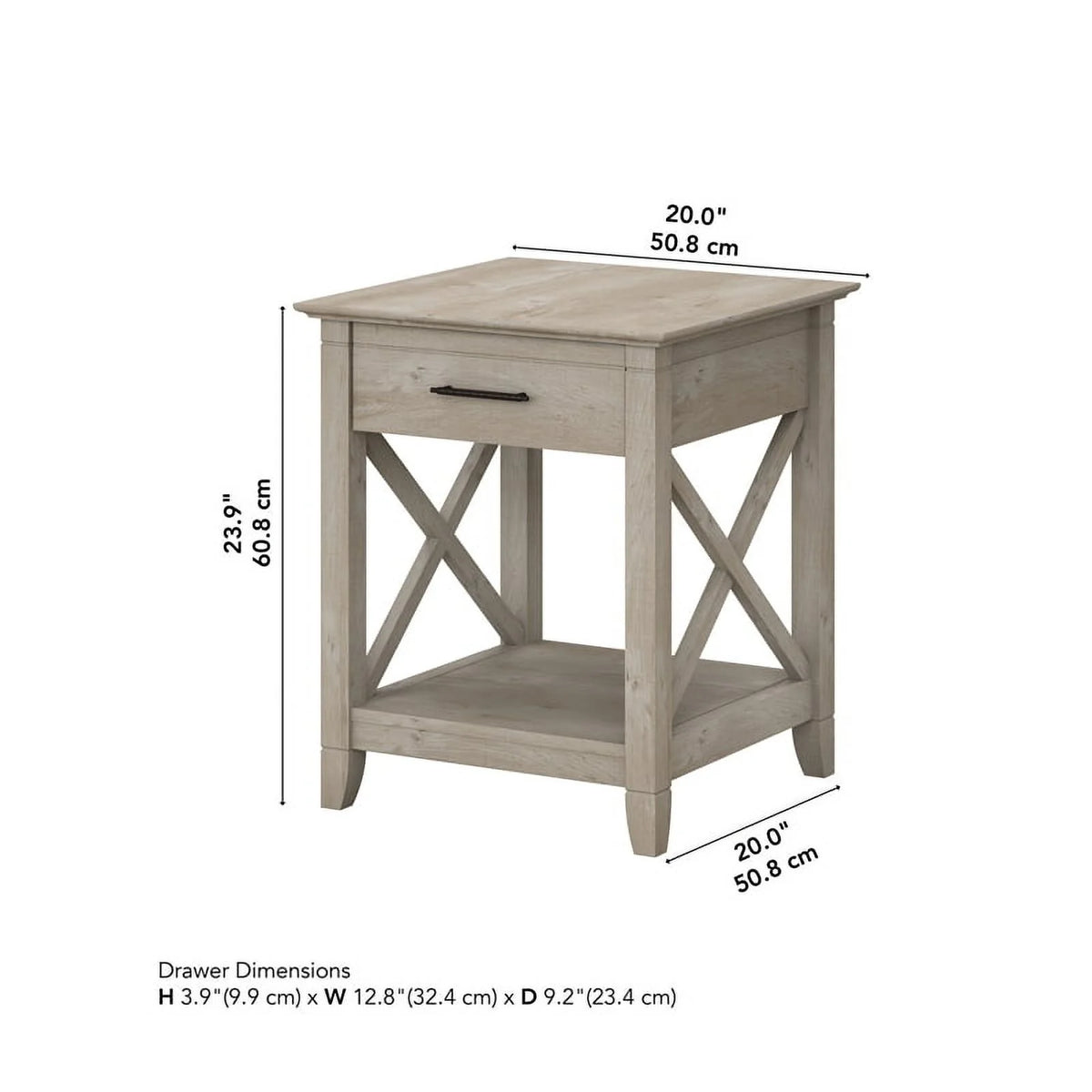 Washed Gray End Table E266265