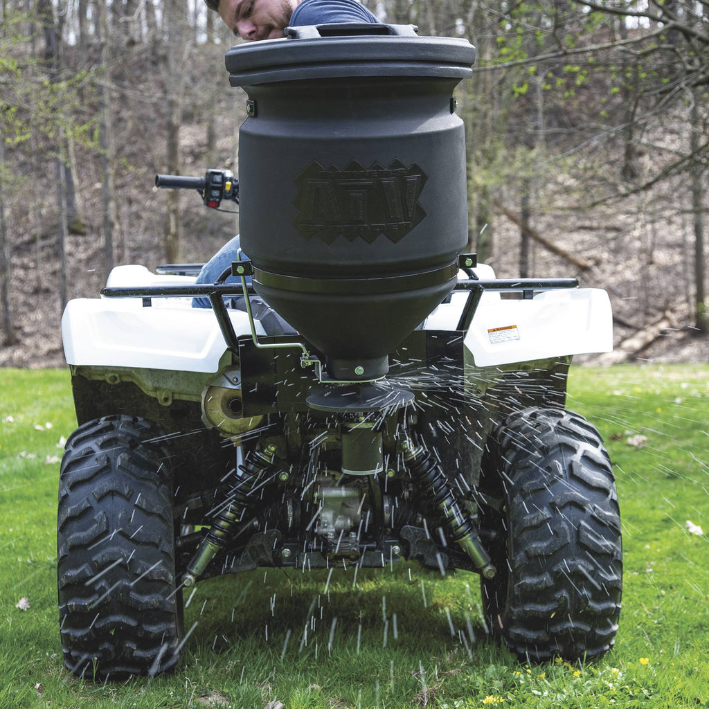 15-Gallon ATV Broadcast Spreader with Rain Cover E548