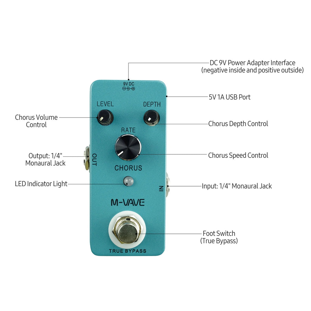 Analog Chorus Guitar Effect Pedal G6072