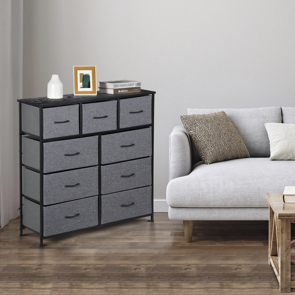 9 Drawer Fabric Storage Dresser B5744