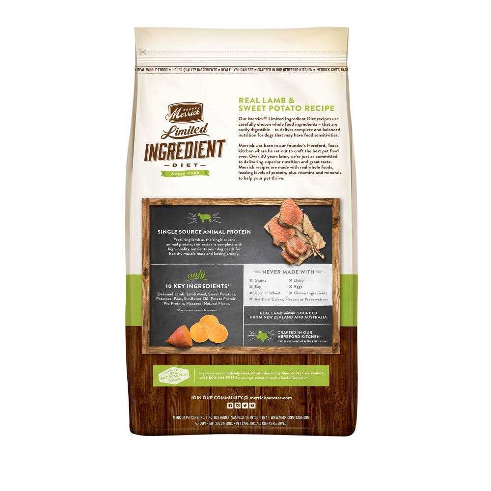 Grain Free Lamb Sweet Potato Recipe Dry Dog Food W172