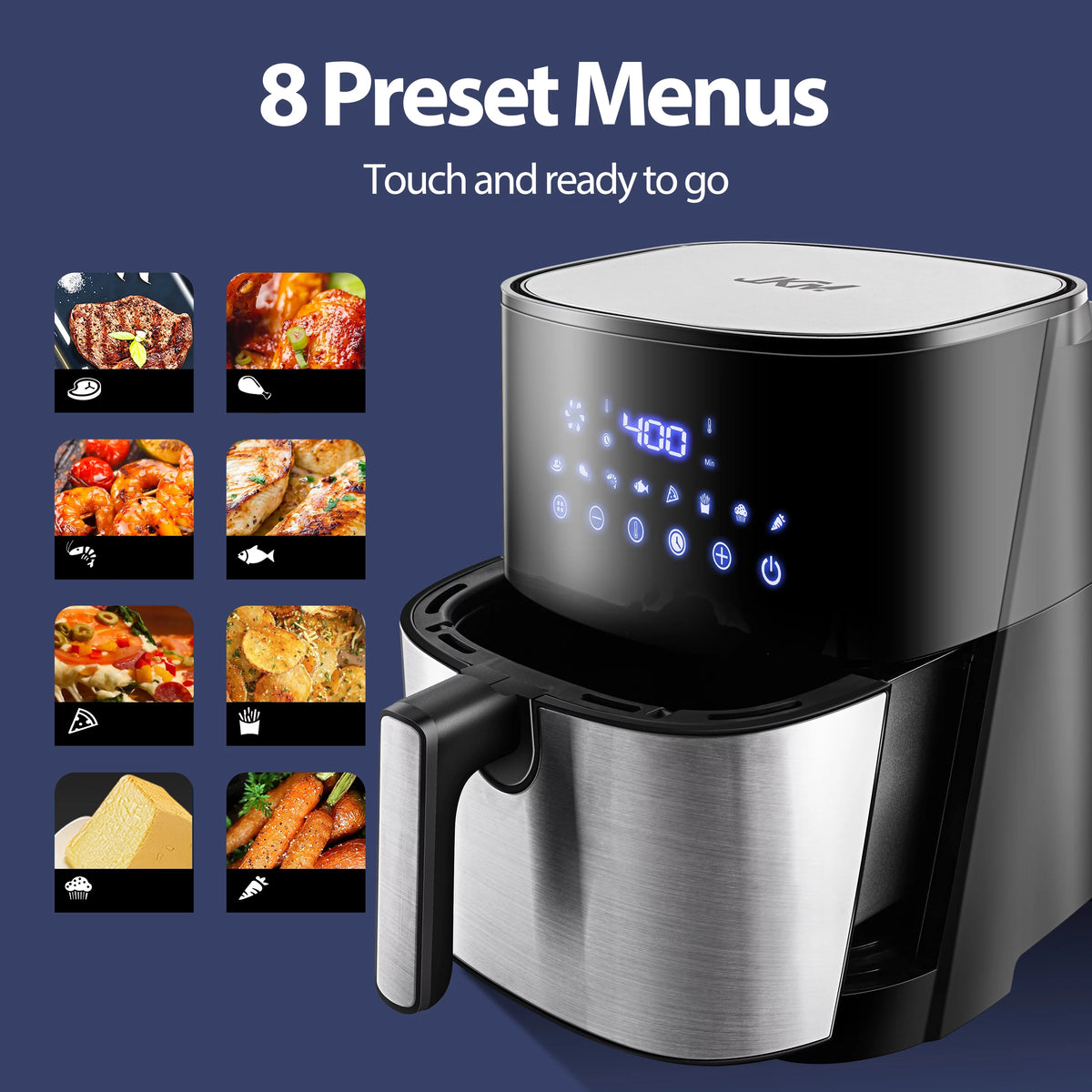 6.7 Quart Digital Stainless Steel Air Fryer Q894